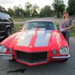 Vinneren av kveldens cruise night diplom Gudrun Falch